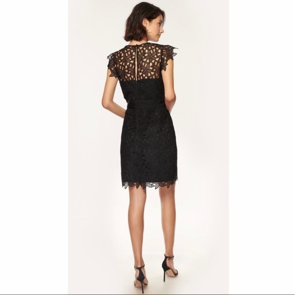 Nwt Milly Leila Floral Lace Illusion Dress Size 4 - Picture 2 of 10